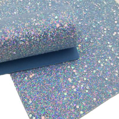 BLUE CANDY CRUSH Chunky Glitter Canvas Sheets
