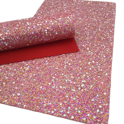 RED CANDY CRUSH Chunky Glitter Canvas Sheets