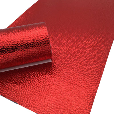 RED METALLIC Faux Leather Sheet