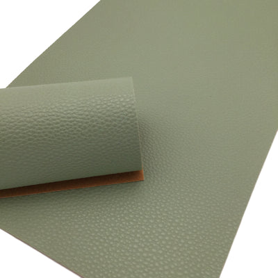 SAGE GREEN Faux Leather Sheets, Leather for Earrings, Litchi Textured Leather 66