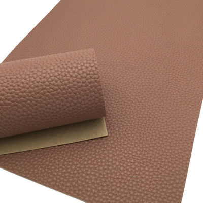 DARK OAK Faux Leather Sheet, Brown PU Leather, Vegan Leather - 0023