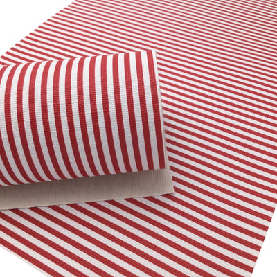RED STRIPES Faux Leather Sheet
