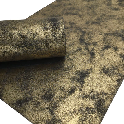 BLACK AND GOLD Oil Slick Faux Leather, Pu Leather Sheets, Fabric Sheets, Leather for Earrings