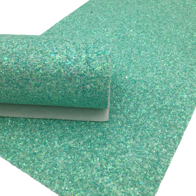 TEAL Chunky Glitter Canvas Sheets