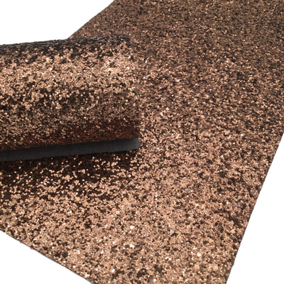 BROWN Chunky Glitter Canvas Sheets
