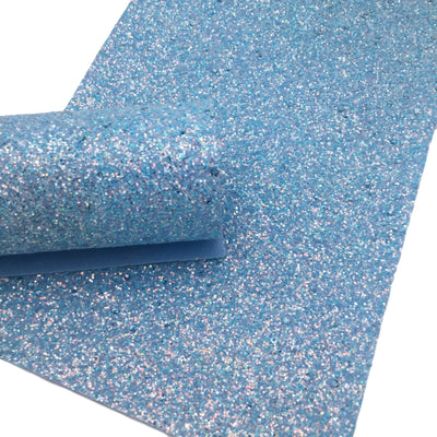 BABY BLUE SEQUIN Chunky Glitter Canvas Sheets