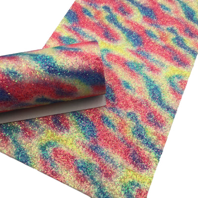 RAINBOW SWIRL Chunky Glitter Canvas Sheet