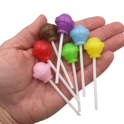 4 Mixed Color Lollipop Faux Candy, Kawaii Fake Lollipop, *NON EDIBLE*