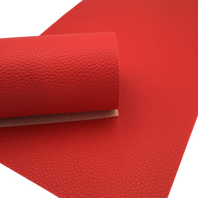 POPPY RED Faux Leather Sheets