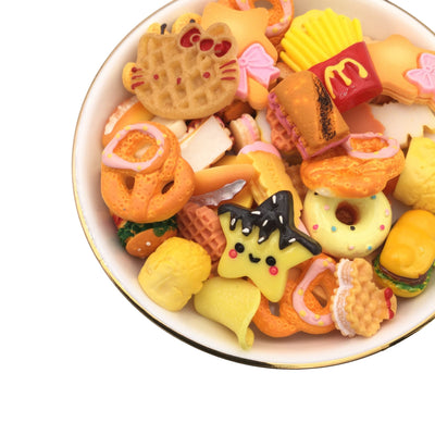 100 pcs Miniature Kawaii Food Cabochons Grab Bag