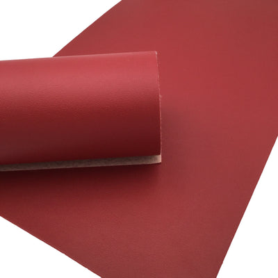 CRIMSON RED Smooth Faux Leather Sheets