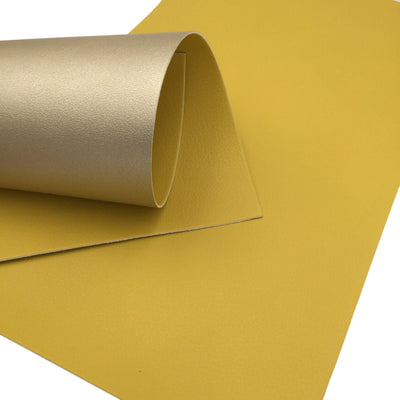 HONEY YELLOW/GOLD Double Sided Faux Leather