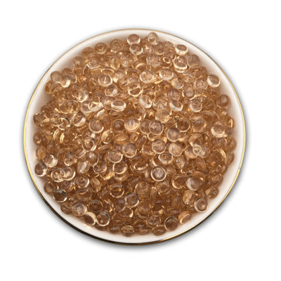 100g Gold Fishbowl Beads, Beads for Crunchy Slime, Slushie Beads for Slime, Slime Supplies - 3347