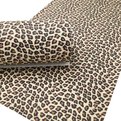 MINI LEOPARD Smooth Faux Leather Sheets, 8x11 Size, Custom Leather Sheets, Exclusive Design, Leather for Earrings