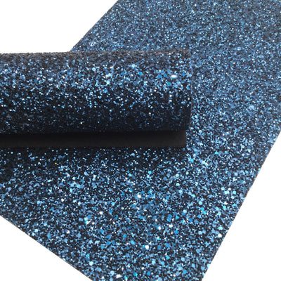 MIDNIGHT SKIES Blue Chunky Glitter Canvas Sheets