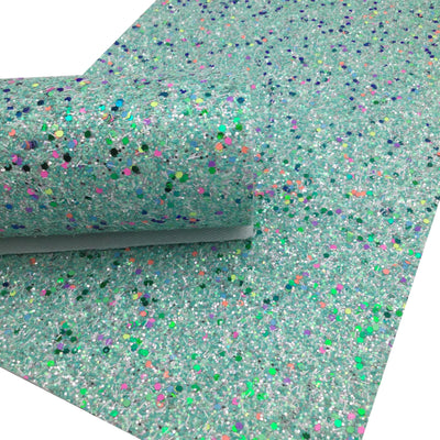 TEAL EASTER GRASS Chunky Glitter Sheets - 0734