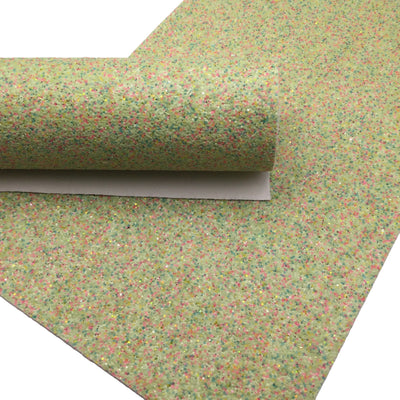 LIME SORBET MIXED Chunky Glitter fabric Sheets