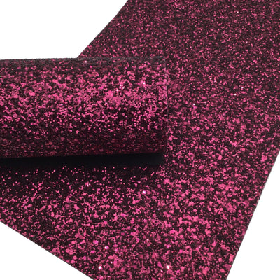 BURGUNDY Chunky Glitter Fabric Sheets - 0643