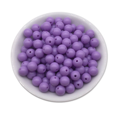 50 Lavender Purple Bubblegum Beads 10mm