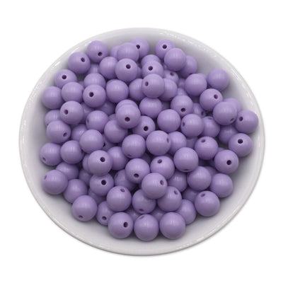 50 Light Purple Bubblegum Beads 10mm, Acrylic Beads, Chunky Beads for Jewelry