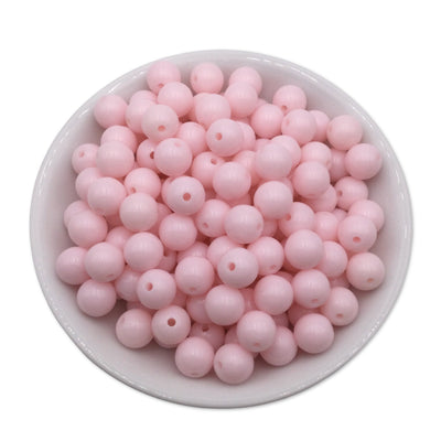 50 Blush Pink Bubblegum Beads 10mm, Acrylic Beads, Chunky Beads for Jewelry