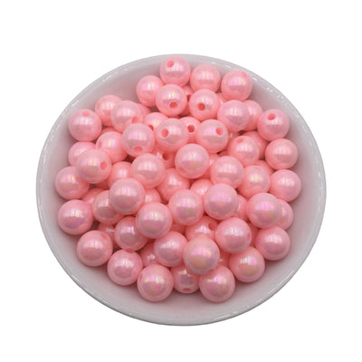 12mm Baby Pink AB Bubblegum Beads 50pcs