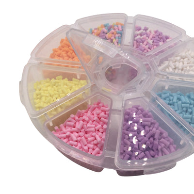 Pastel Sprinkles Polymer Clay Wheel, Polymer Clay Sprinkle, Sets of 8 Colors