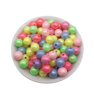 12mm Multi Color AB Bubblegum Beads 50pcs