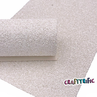 MATTE WHITE Chunky Glitter Canvas Sheets