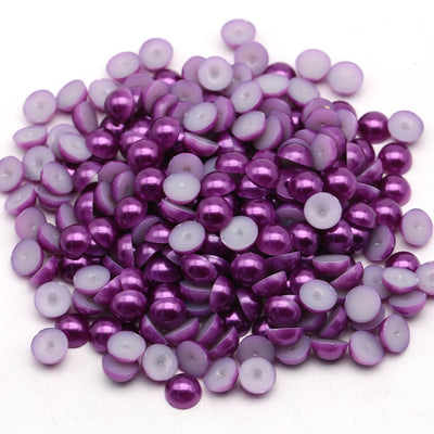Deep Purple Flat Back Pearls