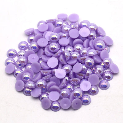Light Purple AB Flat Back Pearls