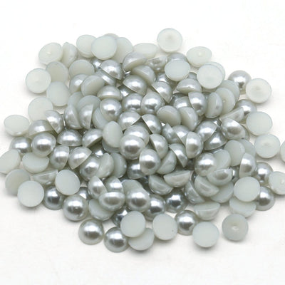Silver Flat Back Pearls