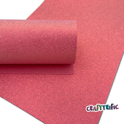 Rose Pink Fine Glitter with Matching Color Felt Backing