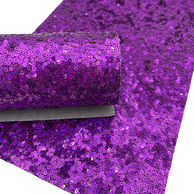 Indigo Purple Sequin Chunky Glitter Canvas Sheets