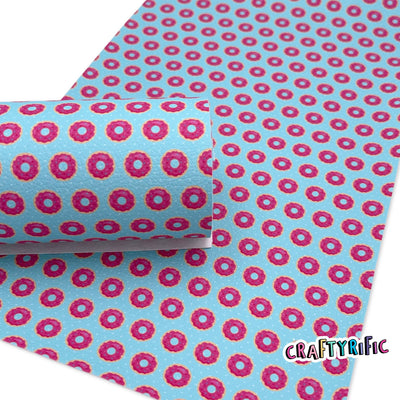 Pink Donuts Faux Leather Sheets