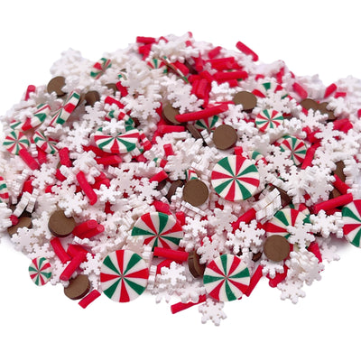 Peppermint Hot Chocolate Polymer Clay Slices Mix