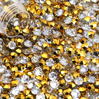 Gold Aurum Jelly Flatback Resin Rhinestones Pack of 1000