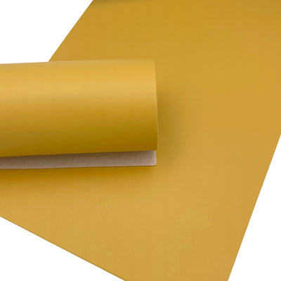 Honey Yellow Smooth Faux Leather Sheets