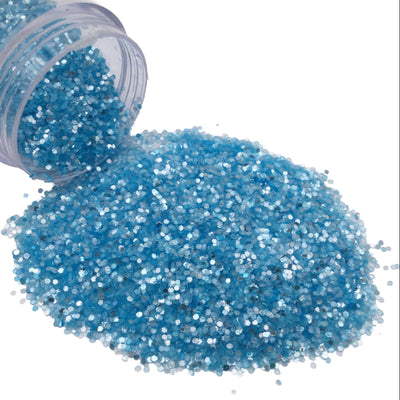 BLUE SUGAR Hex Shape Glitter 10g Jar