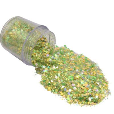 PIXIE YELLOW Chunky Mix Glitter 10g Jar