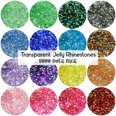 BULK Transparent Jelly Rhinestones 5000 pcs/3000 pcs