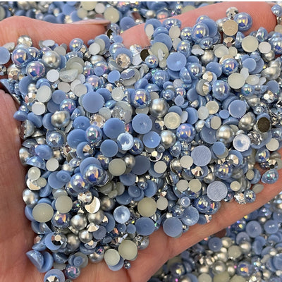 Blue Moon Pearls and Rhinestone Mix