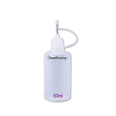 50ml White Translucent Plastic Bottle with Fine Tip Pack of 5 - 3489