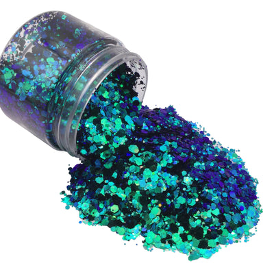 DEEP BLUE SEA Color Shift Chunky Glitter Mix
