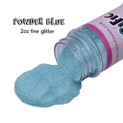 Powder Blue Fine Glitter 2oz Bottle