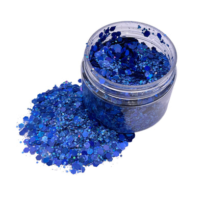 ROYAL BLUE HOLOGRAPHIC Chunky Glitter Mix