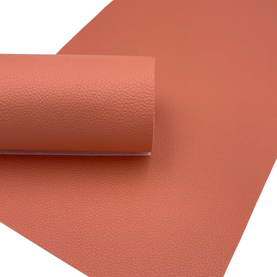Peach Pebbled Faux Leather Sheet