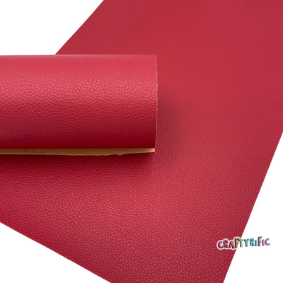Ruby Red Pebbled Faux Leather Sheet