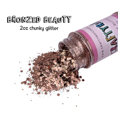 Bronzed Beauty Chunky Glitter Mix 2oz Bottle