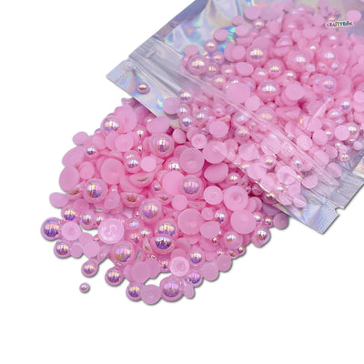 AB Baby Pink Mixed Sizes Flatback Pearl 1000 Pieces
